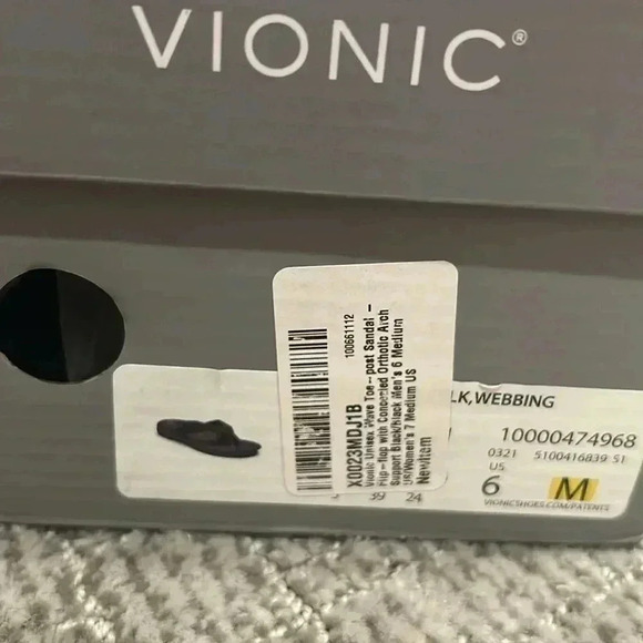 Vionic Wave Men’s Toe Post Sandal Black 6 , 7.5 - Picture 8 of 10